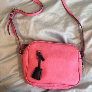 J. Crew Pink Leather Crossbody Bag